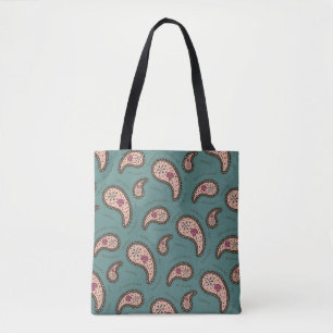 Paramecien Paisley Biologie Wissenschaft Teal Tasche