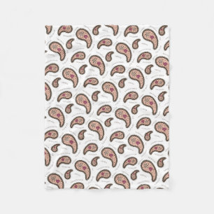 Paramecien Paisley Biologie Wissenschaft Weiß Fleecedecke