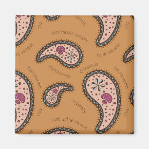 Paramecien Paisley Personalisierbarer Biologie-Lat Magnet