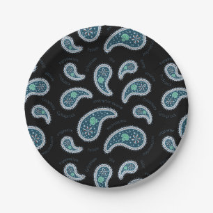 Paramecien Paisley Protozoen Biologie Wissenschaft Pappteller