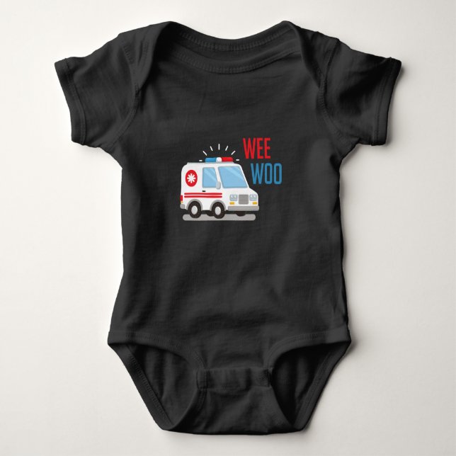 Paramedic Ambulance Car Weo Hospital EMT Baby Strampler (Vorderseite)