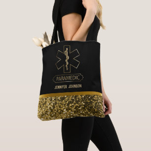 Paramedic - Black and Gold Totbeutel Tasche