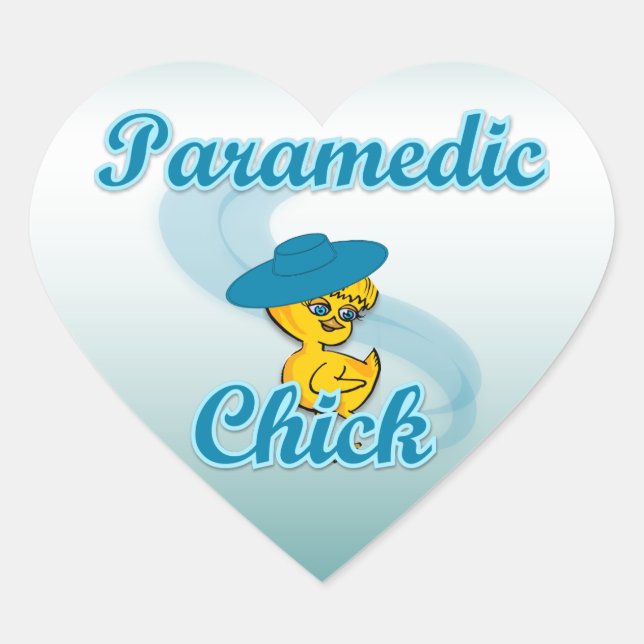 Paramedic Chick #3 Herz-Aufkleber (Vorderseite)