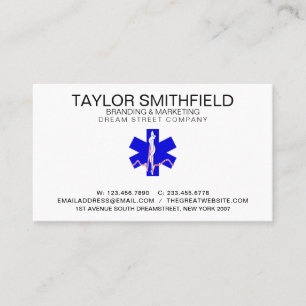 Paramedic Cross Beruflich Business Card Visitenkarte