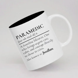 Paramedic Definition Mug Personalized Medical Gift Zweifarbige Tasse