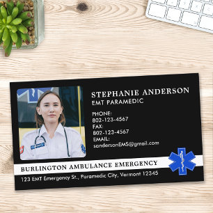 Paramedic EMS EMT Emergency Ambulance Foto Logo Visitenkarte