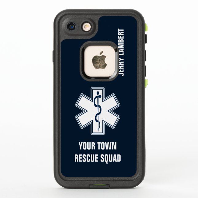 Paramedic EMT EMS mit Name und Squad (Rückseite)