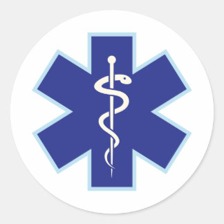 Paramedic EMT EMS Symbol Runder Aufkleber