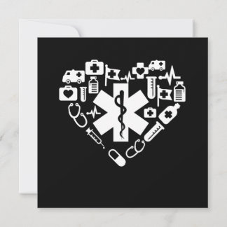 Paramedic Heart Paramedic Caduceus Doctor EMS EMT Einladung