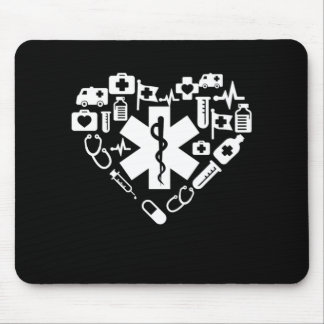 Paramedic Heart Paramedic Caduceus Doctor EMS EMT Mousepad