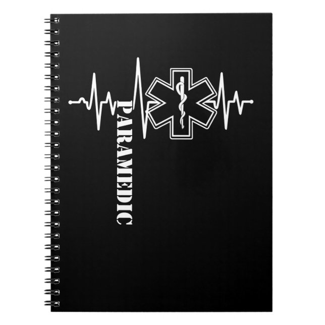 Paramedic Heartbeat Nurse Doctor Notizblock (Vorderseite)