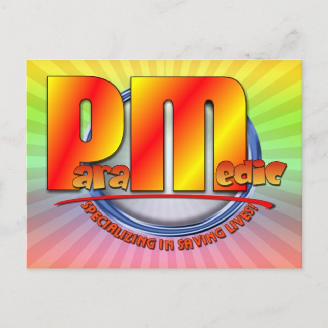 PARAMEDIC-LOGO POSTKARTE (Vorderseite)