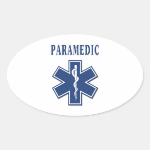 Paramedic Star of Life Ovaler Aufkleber