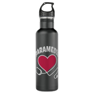 Paramedic Stethoskop mit Herz Edelstahlflasche