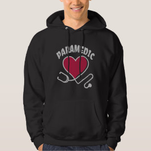 Paramedic Stethoskop mit Herz Hoodie