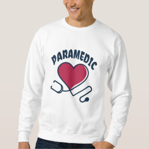 Paramedic Stethoskop mit Herz Sweatshirt