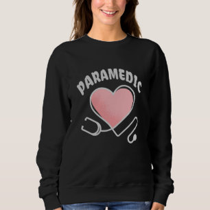 Paramedic Stethoskop mit Herz Sweatshirt