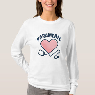 Paramedic Stethoskop mit Herz T-Shirt