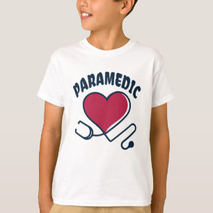 Paramedic Stethoskop mit Herz T-Shirt