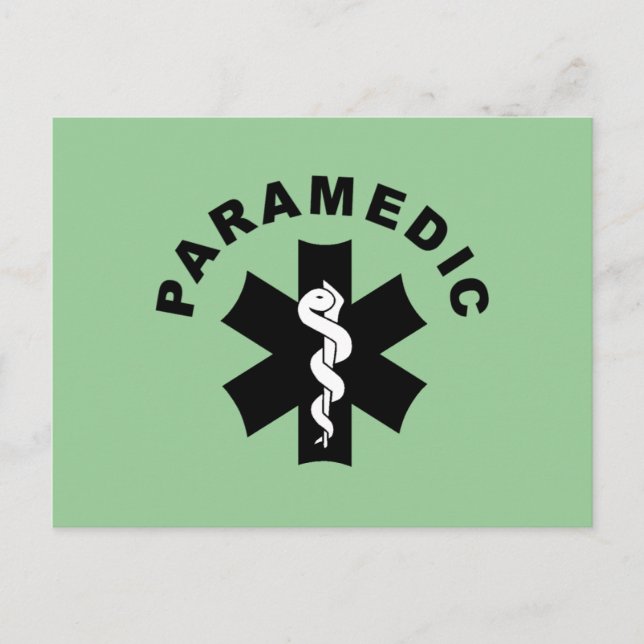 Paramedic-Thema Postkarte (Vorderseite)