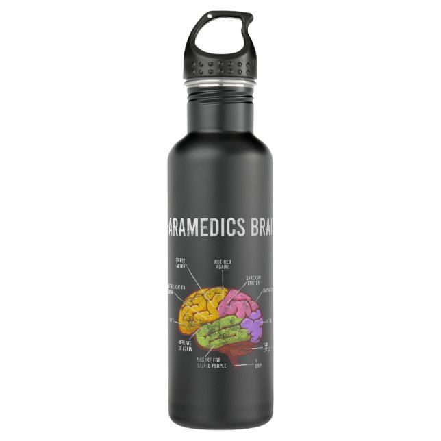 Paramedics Brain Medical EMT EMS First Aider Medic Edelstahlflasche (Vorderseite)