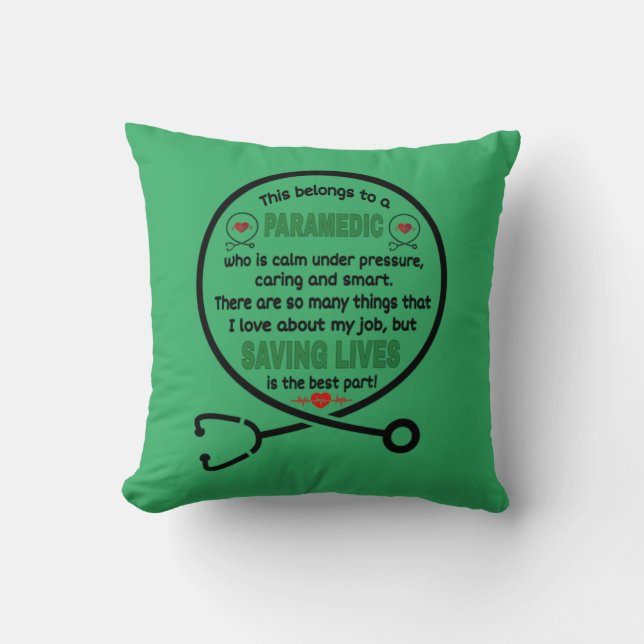 Paramedic's Geschenk. Das gehört einem Paramedic Kissen (Vorderseite)
