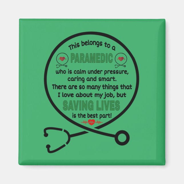 Paramedic's Geschenk. Das gehört einem Paramedic Magnet (Vorne)