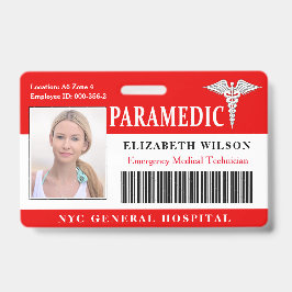 paramedisch| Foto-ID des Krankenhauses Medizinisch Ausweis