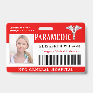 paramedisch  Foto-ID des Krankenhauses Medizinisch Ausweis
