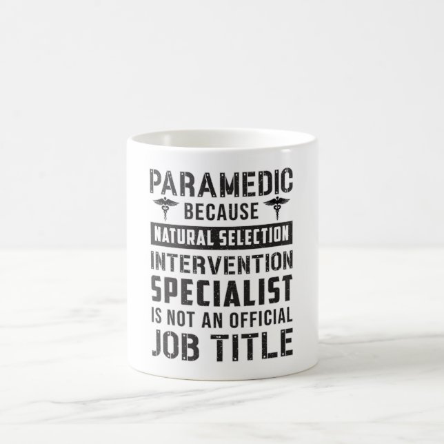 Paramedizin weil natürliche Auswahl Ambulanz EMT Kaffeetasse (Mittel)