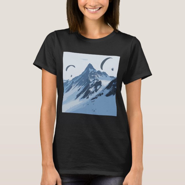 Paramotor Mountain Peak Flight T-Shirt (Vorderseite)