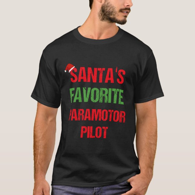 Paramotor Pilot Funny Pajama Weihnachtsgeschenk T-Shirt (Vorderseite)