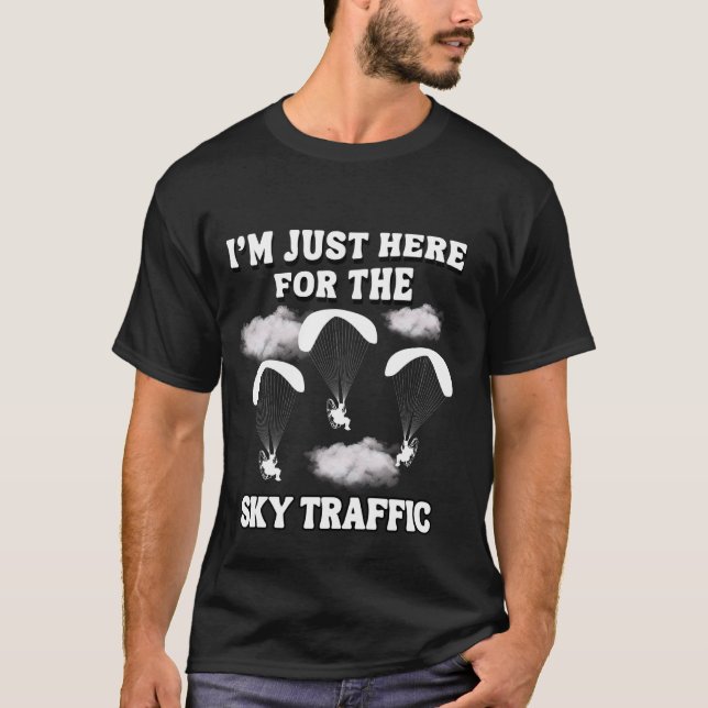 Paramotorflug Pilot Pilotin mit einem T-Shirt (Vorderseite)