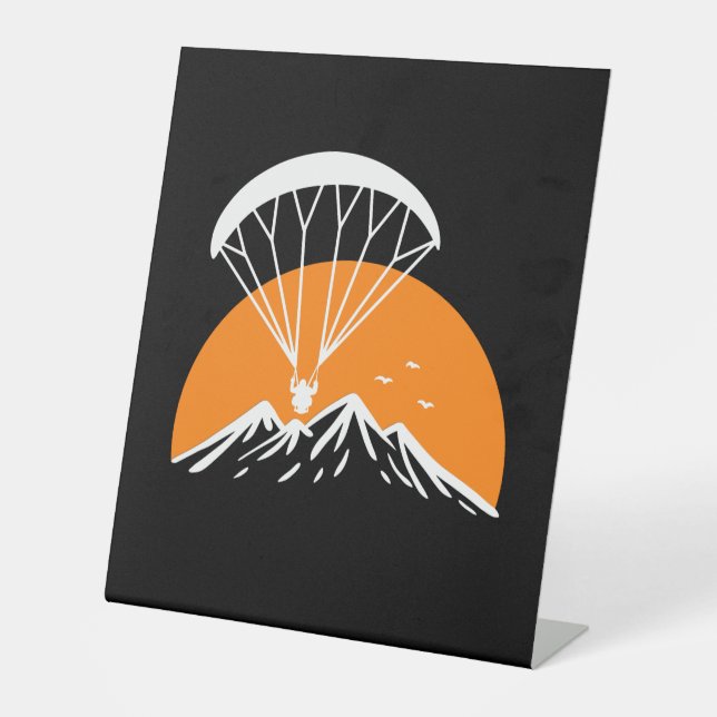 Paramotoring Retro Vintag Sockelschild (Vorderseite)