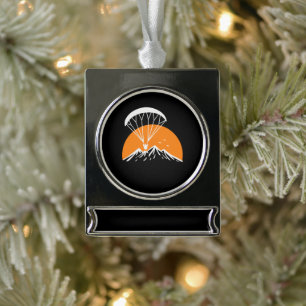 Paramotoring Retro Vintage Banner-Ornament Silber