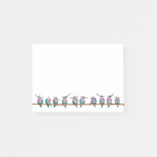 Paranoide Kolibripost-itanmerkungen Post-it Klebezettel