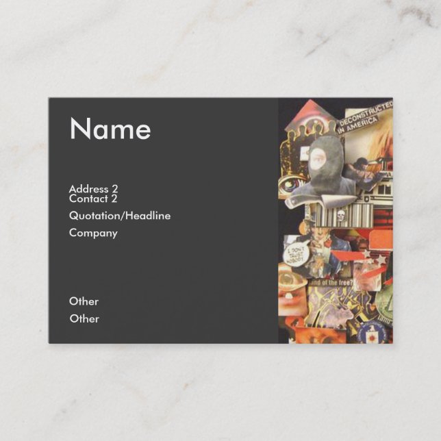 Paranoiker, mehr, die, sehe ich visitenkarte (Vorderseite)