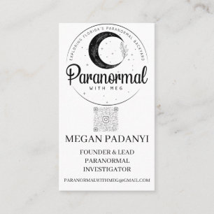 Paranormal avec Meg Cartes de visite sans photo