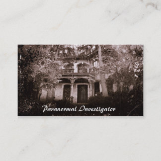 Paranormal Forscher-Visitenkarte HauntedHouse Visitenkarte
