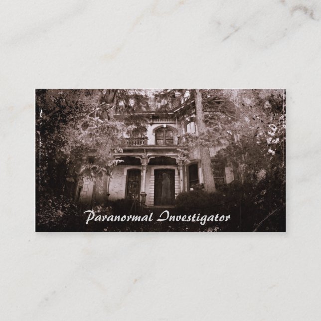 Paranormal Forscher-Visitenkarte HauntedHouse Visitenkarte (Vorderseite)