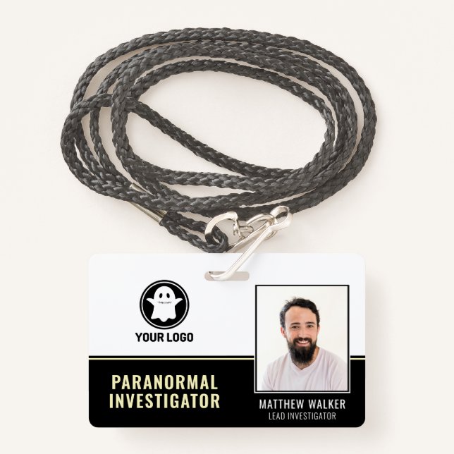 Paranormal Investigator Ghost Hunter Foto ID-Abzei Ausweis (Vorderseite mit Schlüsselband)