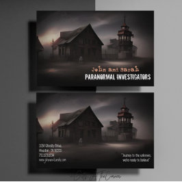 Paranormal Investigator Ghost Town White Dog Visitenkarte