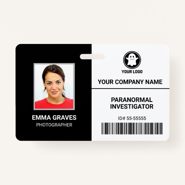Paranormal Investigator Mitarbeiter Foto ID Sicher Ausweis (Vorderseite)