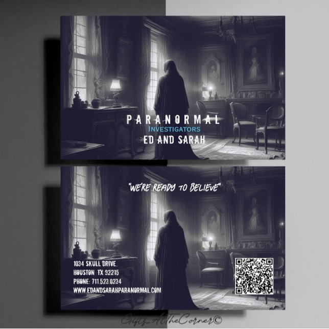 Paranormal Investigator Spuk Ghost Visitenkarte (Von Creator hochgeladen)