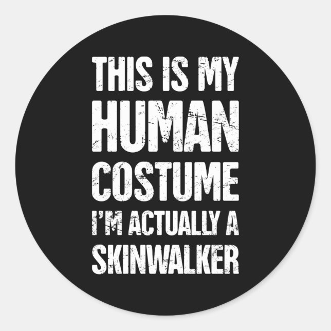 Paranormal Occult Skinwalker Runder Aufkleber (Vorderseite)