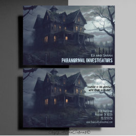 Paranormale Ermittlerin Eerie Spuk House Visitenkarte