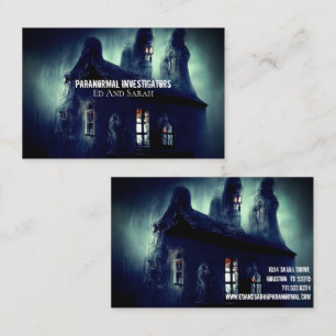 Paranormale Ermittlerin Spuk Kabine Visitenkarte