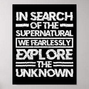 Paranormaler Ermittler auf der Suche nach dem Über Poster
