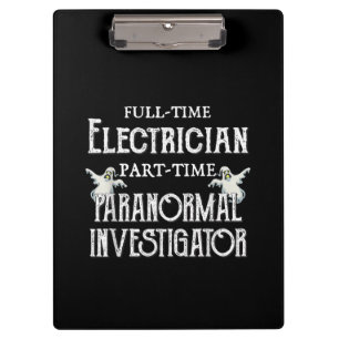 Paranormales Geschenk für berufliche Elektriker Klemmbrett