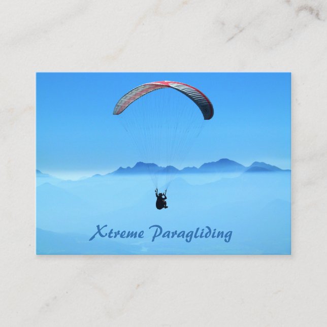 Parapente Parapente Ciel bleu - Carte de visite (Devant)
